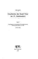 Cover of: Geschichte der Stadt Trier im 19. Jahrhundert.