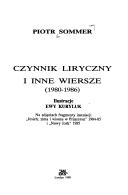 Cover of: Czynnik liryczny i inne wiersze (1980-1986)