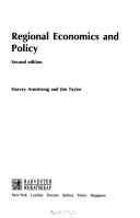 Cover of: Regional economics and policy