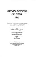 Recollections of D.G.B. 1843 by Daniel George Brock