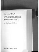 Cover of: Sprachblätter, Wortwechsel: im Dialog mit Dichtern