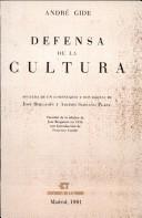 Cover of: Defensa de la cultura. by André Gide