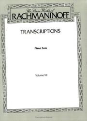 Cover of: Rachmaninoff / Transcriptions vol. 12 (Belwin Edition)