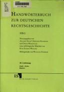 Cover of: Handwörterbuch zur deutschen Rechtsgeschichte. by Unter Mitarbeit von Wolfgang Stammler; hrsg. von Adalbert Erler und Ekkehart Kaufmann.