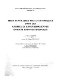 Cover of: Rites funéraires protohistoriques dans les Garrigues languedociennes: approche ethno-archéologique