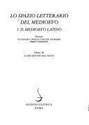 Cover of: Lo Spazio letterario del Medioevo.
