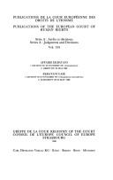 Cover of: Affaire Ekbatani: 1. Décision du 26 novembre 1987 (dessaisissement) : 2. Arrêt du 26 mai 1988 = Ekbatani case : 1. Decision of 26 November 1987 (relinquishment of jurisdiction) : 2. Judgment of 26 May 1988.