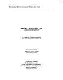 Cover of: 3,3'-Dichlorobenzidine by Government of Canada, Health and Welfare Canada, Environment Canada.