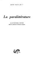 Cover of: La Paralittérature