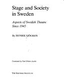 Cover of: Stage and society in Sweden by Henrik Sjögren