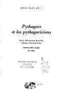 Cover of: Pythagore et les pythagoriciens by Jean-François Mattéi