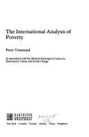 Cover of: The international analysis of poverty by Peter Brereton Townsend