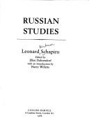 Cover of: Russian studies