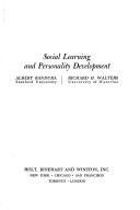 Cover of: Social learning and personality development