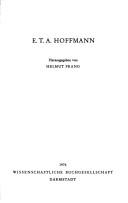 Cover of: E.T.A. Hoffmann