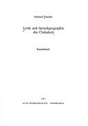 Cover of: Lexik und Sprachgeographie des Chaladsch