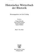 Cover of: Historisches Wörterbuch der Rhetorik