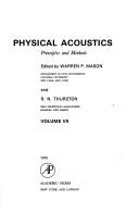 Cover of: Physical acoustics: principles and methods.