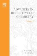 Cover of: Advances in heterocyclicchemistry.