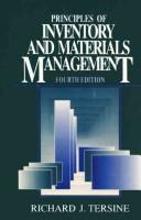 Cover of: Principles of inventory and materials management by Richard J. Tersine