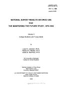 Cover of: National survey results on drug use from the Monitoring the Future study, 1975-1994