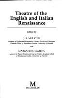 Cover of: Theatre of the English and Italian Renaissance