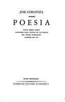 Cover of: Poesía by José Gorostiza