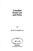 Cover of: Canadian ocean law and policy