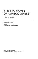 Cover of: Altered states of consciousness: a book of readings