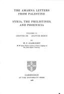 Cover of: The Amarna letters from Palestine: Syria, the Philistines and Phoenicia.