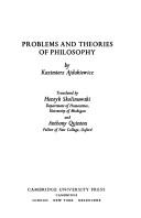 Cover of: Problems and theories of philosophy.