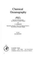 Chemical Oceanography by J. P. Riley