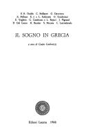 Cover of: Il Sogno in Grecia by E. R. Dodds ... [et al.] : a cura di Giulio Guidorizzi.