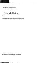 Cover of: Heinrich Heine: Werkstrukturen und Epochenbezüge