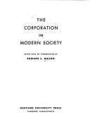 Cover of: The corporation in modern society