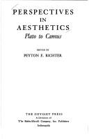Cover of: Perspectives in aesthetics | Peyton E. Richter