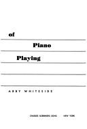 Cover of: Indispensables of piano playing | Abby Whiteside