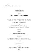 Cover of: Narrative of the Chinese Embassy to the Khan of the Tourgouth Tartars, 1712-1715