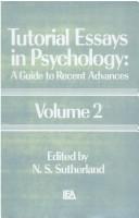 Cover of: Tutorial essays in psychology: a guide to recent advances