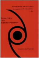 Cover of: Typologien und Schichtenlehren: Bibliographie des internationalen Schrifttums bis 1970