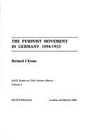 Cover of: The feminist movement in Germany, 1894-1933