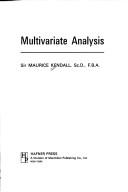 Cover of: Multivariate Analysis (Griffin's Statistical Monographs and Courses, No 2)