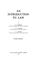 Cover of: An introduction to law