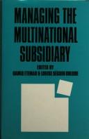 Cover of Managing the multinational subsidiary