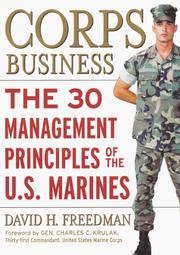Cover of: Corps Business: The 30 Management Principles of the U.S. Marines