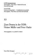 Cover of: Zum Drama in der DDR by herausgegeben von Judith R. Scheid.