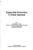 Cover of: Supply-side economics by edited by Richard H. Fink.