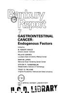 Cover of: Gastrointestinal cancer: Endogenous factors (Banbury report ; 7)