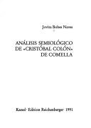 Cover of: Análisis semiológico de "Cristóbal Colón" de Comella