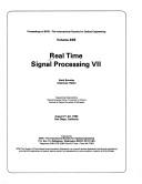 Cover of: Real time signal processing VII | 